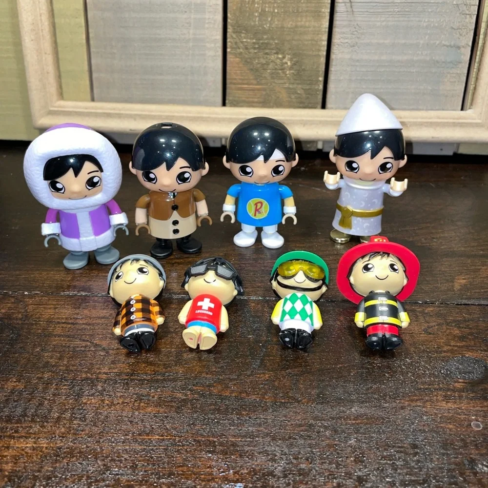 Lot 8 PC Ryans World Mini Toys Figure Wizard derby Fire fighter